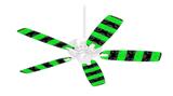 Skull Stripes Green - Ceiling Fan Skin Kit fits most 42 inch fans (FAN and BLADES SOLD SEPARATELY)
