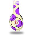 WraptorSkinz Skin Decal Wrap compatible with Beats Studio (Original) Headphones Kearas Polka Dots Purple On Cream Skin Only (HEADPHONES NOT INCLUDED)