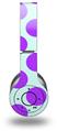 WraptorSkinz Skin Decal Wrap compatible with Beats Wireless (Original) Headphones Kearas Polka Dots Purple And Blue Skin Only (HEADPHONES NOT INCLUDED)