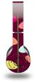 WraptorSkinz Skin Decal Wrap compatible with Beats Wireless (Original) Headphones Plain Leaves On Burgundy Skin Only (HEADPHONES NOT INCLUDED)