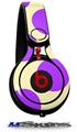 WraptorSkinz Skin Decal Wrap compatible with Beats Mixr Headphones Kearas Polka Dots Purple On Cream Skin Only (HEADPHONES NOT INCLUDED)