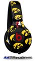 WraptorSkinz Skin Decal Wrap compatible with Beats Mixr Headphones Iowa Hawkeyes Tigerhawk Tiled 06 Gold on Black Skin Only (HEADPHONES NOT INCLUDED)